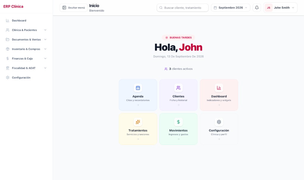Base Clínica en escritorio